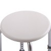 Infurnic Accent Chairs, Bath Chair Armrest without Backrest with Adjustable Height, Round Chair for Bathroom, White, 13"*12.4"*14.3" - 3 of 4