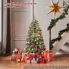 Tangkula 4.5 FT Pre-lit Artificial Christmas Tree Hinged Pencil Xmas Tree with 256 Blue Branch Tips 100 Warm White & Multi-color LED Lights - 4 of 4