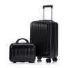 20"Carry-On Suitcase & 14" Cosmetic Case Set, Front Opening Luggage with Spinner Wheels & Combination Lock - ModernLuxe - 2 of 4