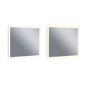CWI Lighting Abigail Rectangle Matte White LED 40 in. Mirror From our Abigail Collection - 1 of 4