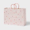 15.75"x12"x0.2" 6" XL Valentine's Day Red Hearts on Pink Gift Bag - Spritz™ - 2 of 3