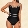 Women's Bathing Suit Mesh Panel One-Piece Swimsuit - Cupshe - 4 of 4