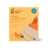 Organic Pumpkin Carrot and Spinach Teething Wafers Baby Snacks - 1.76oz/12pk - Good & Gather™
