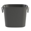 Life Story Flexi Tub, Versatile 42 Quart Storage Tote, Flexible Plastic Home Organizer Lightweight Basket with Carrying Handles, Gray, 4 Pack - 4 of 4