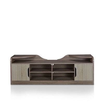 Ingley Storage TV Stand for TVs up to 70" Chestnut Brown - miBasics