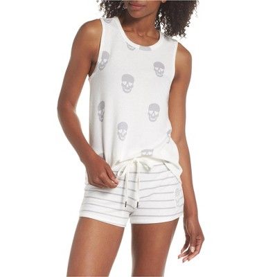 P.J. Salvage Womens Love Skulls Pajama Sleep Tank Top
