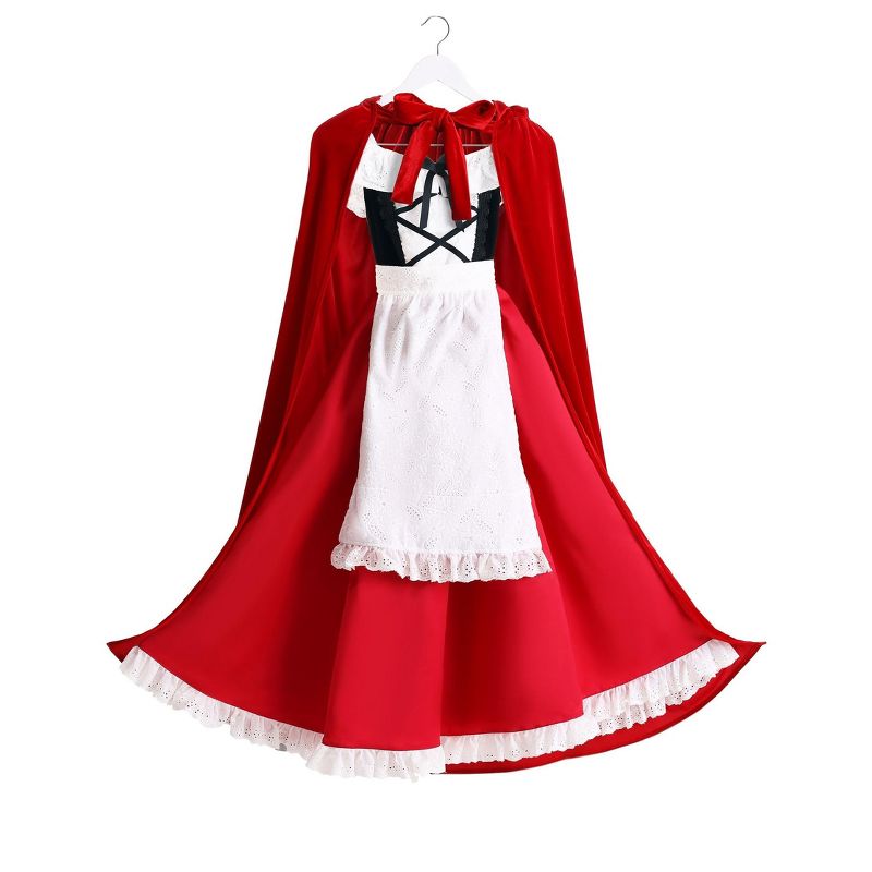 HalloweenCostumes.com Girls Deluxe Red Riding Hood Costume, 4 of 13