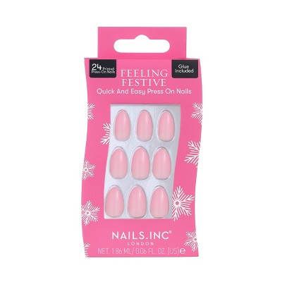 Nails Inc. Quick and Easy Press-On Nails - Feeling Festive - 24ct