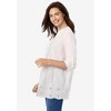 Woman Within Plus Size Embroidered Pintuck Tunic - 4 of 4