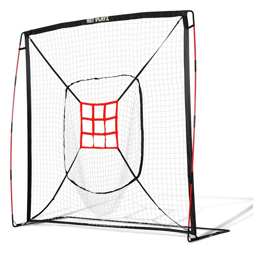 Net Playz 7' x 7' Baseball and Softball Practice Pitching Net - Black