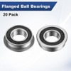 Unique Bargains Chrome Steel Rubber Shielded Flanged Ball Bearing - 4 of 4