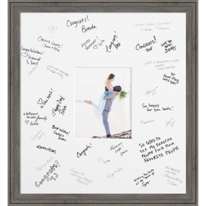Regis Signature Mat Picture Frame – Guest Book Alternative for Weddings, Graduations, or Retirement – Autograph Photo Mat for Signature Board - 1 of 4