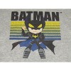 Batman Yellow Background Boy's Athletic Heather Gray Graphic Hoodie - 2 of 2