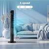 43-Inch Tower Fan, Quiet Bladeless Oscillating Fan with Remote Control, 3-Speed Settings, Built in 12h Timer LED Display Compact Fans - 4 of 4