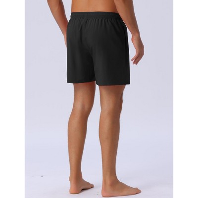 INSPIRE CHIC Men's Drawstring Waist Side Pockets Mesh Lining Beach Swim Trunks Black 32 — фото 3