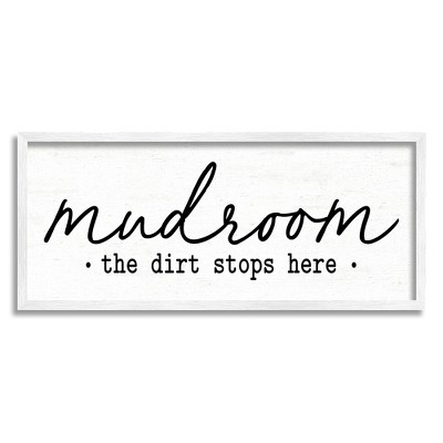 Stupell Industries Dirt Stops Here Mudroom Framed Giclee Art