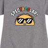 - Instant Message - Spectacolar Graphic Short Sleeve Fleece Dress - 2 of 4