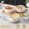 vancasso 4 Pieces Of Bowl, Porcelain Bowl, White Set, Round Bowl With Handles, 800ml, Also Can Be Used As Soup Plate - 3 of 4