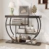 GOCAPTAIN Entryway Table with Storage, 4-Tier Narrow Console Table Behind Couch with Half-Circle Base & Storage Shelves for Living Room, Hallway,Foyer - 3 of 4