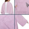 PAVILIA Fluffy Wearable Blanket with Sleeves for Women Men Adults, Fuzzy Warm Plush Snuggle Pocket Sleeved TV Throw - 3 of 4