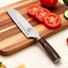 imarku Santoku Knife, 7 inch Kitchen Knife Sharp Cooking Knife Japanese Chef Knife - German HC Stainless Steel, Ergonomic Pakkawood Handle, Orange - 4 of 4