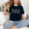Simply Sage Market Women's Peace Love Baseball Short Sleeve Graphic Tee - 2 of 4