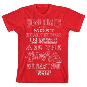 Polar Express The Things We Can't See Boy's Red T-shirt - 1 of 1