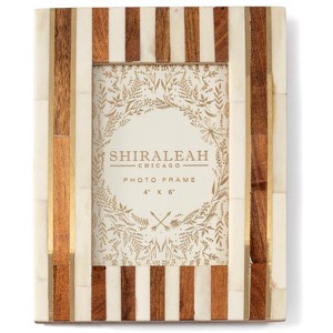 Shiraleah Ariston Stripe Inlaid 4x6 Picture Frame - 1 of 3