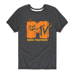 Boys' - MTV - Logo Jack O Lantern Short Sleeve Graphic T-Shirt - 1 of 3