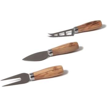 Berard Olive Wood Cheese Knives, 3-Piece Set