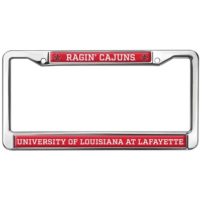 University of Louisiana at Lafayette Mascot Full Size Standard License Plate Metal Frame