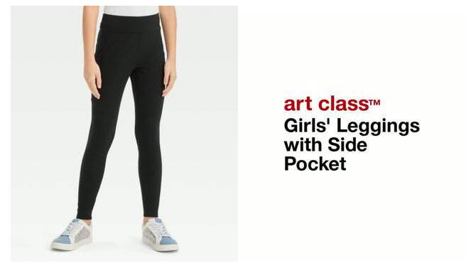 Girls' Leggings with Side Pocket - art class™, 2 of 7, play video