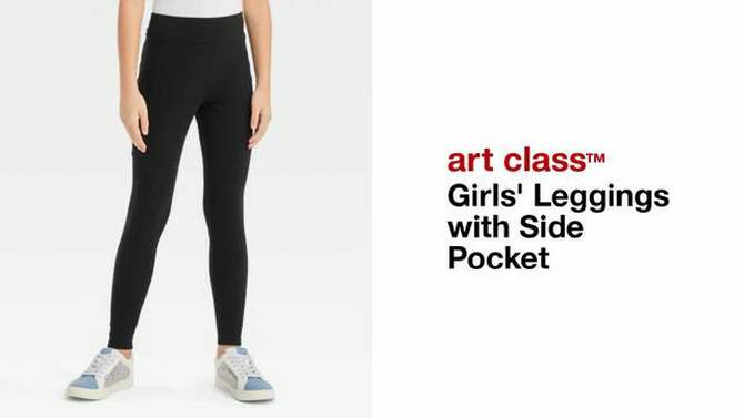 Girls' Leggings with Side Pocket - art class™, 2 of 7, play video