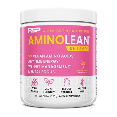 RSP Nutrition AminoLean Pre Workout Powder - Pink Lemonade - 205gms_5