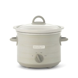 Crock-Pot Manual Design Series 3 Quart Slow Cooker with 3 Cook Settings, Removable Dishwasher and Oven Friendly Stoneware for Meal Prep, Woodgrain - 1 of 4