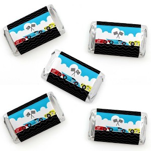 Big Dot of Happiness Let’s Go Racing - Racecar - Mini Candy Bar Wrapper Stickers - Race Car Birthday Party or Baby Shower Small Favors - 40 Count - 1 of 4