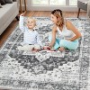 Runner Rug for Hallways Machine Washable Vintage Distressed Rug Non-Slip Low Pile No-Shedding Easy-Clean Bedside Accent Carpet Indoor - 3 of 4