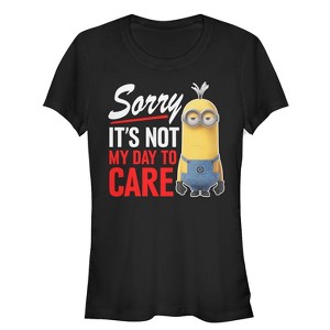 Juniors Womens Despicable Me Minion Not Day to Care T-Shirt - 1 of 3