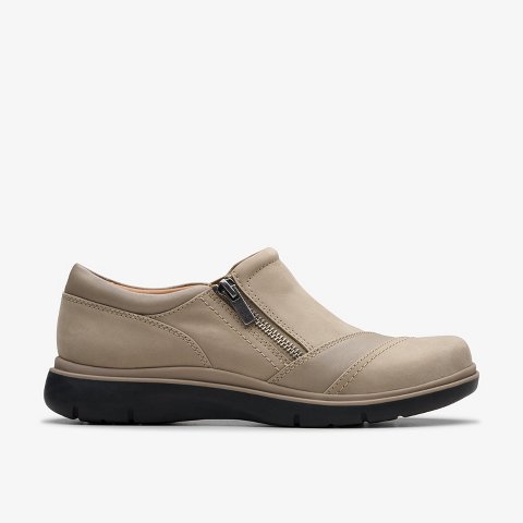 Обувь Clarks Womens Certina Pure Stone Nubuck Shoes 10 Wide