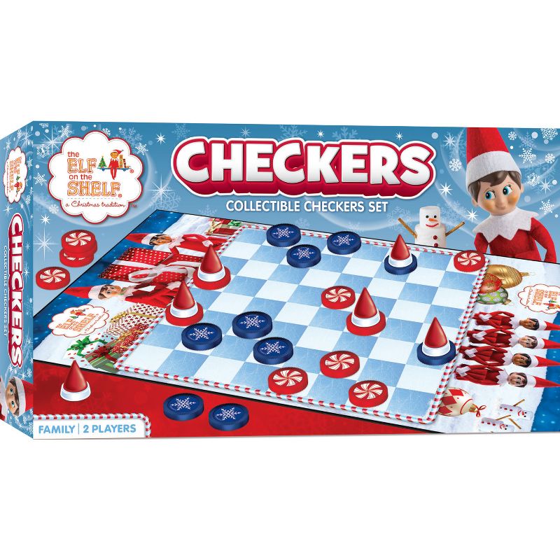 MasterPieces Officially licensed Elf on the Shelf Checkers Board Game for Families and Kids ages 6 and Up, 2 of 7