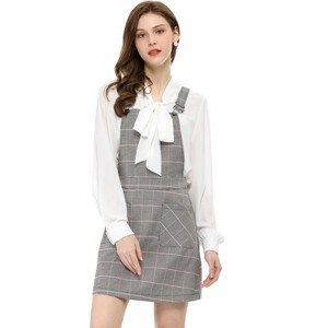 Allegra K Women's Causal Adjustable Strap Above Knee Suspender Skirts - 1 of 4