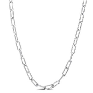 EVERLY JEWELRY | Sterling Silver 3.5mm Polished Paperclip Chain Necklace - 18 in - 1 of 4