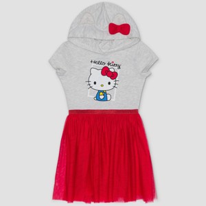 Girls' Hello Kitty Dress - Oatmeal Beige - 1 of 3