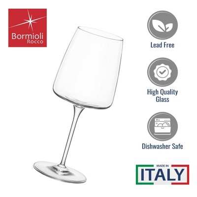Clear Star Glass Red Wine Glass Set with Thin Rim, 18.5 oz