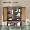 Rattan Over The Toilet Storage Cabinet, Tall Storage Shelves Wood Rack - 3 of 4