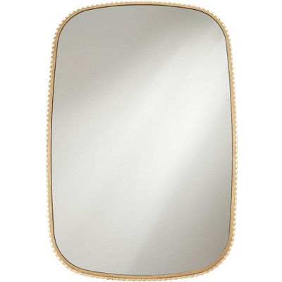Noble Park Torren Gold 25 1/2" x 37 1/2" Rounded Corner Wall Mirror
