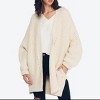 Clearlove Womens Lightweight Open Front Casual V-Neck Long Mid Length Cardigan Sweater - 4 of 4