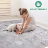 Kumasinova Stain-Resistant Area Rug, Non-Shedding Door Mat, Kid & Pet-Friendly, GrayMulti Abstract Area Rug for Living Room, Latex-Free Cotton Backing - 3 of 4
