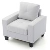 Upholstered Club Chair with Compact and Comfortable Seating for Living Room - 3 of 4