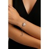 Micro Pavé Heart Adjustable Bracelet – Gold & Silver Tone Duo - 3 of 4